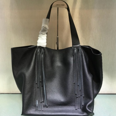 Valentino 2019 Leather Tassel Tote Shoulder Shopper Bag,33CM - 발렌티노 2019 레더 태슬 토트 숄더 쇼퍼백,VTB0180,33CM,블랙