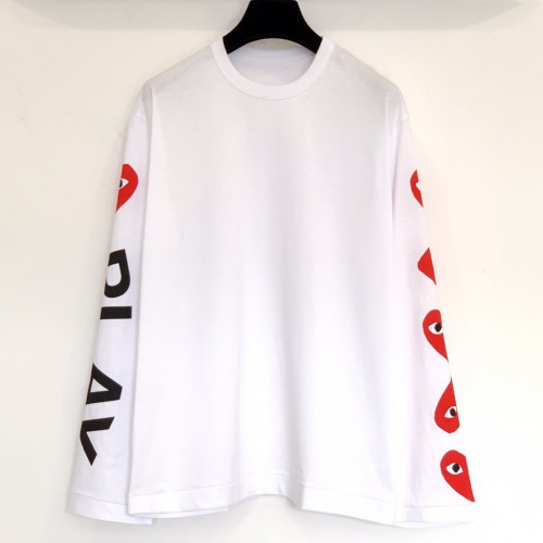 Cdgplay 2019 Mens Print Heart Tshirt - 꼼데가르송 남성 프린트 하트 긴팔티 - cdg25x