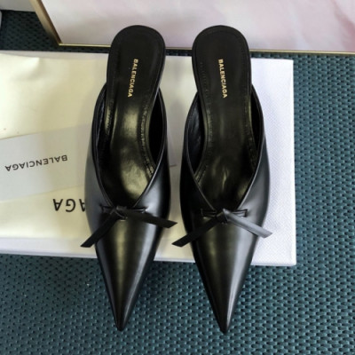 Balenciaga 2019 Womens Ribbon Leather Bloafer - 발렌시아가 여성 리본 레더 블로퍼 Bal0177x.Size(225 - 245).블랙