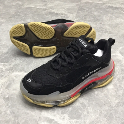 [커스텀급]Balenciaga 2019 Mm/Wm Triple'S Clear Sole Runner - 발렌시아가 남자 트리플S 러너 Bal0188x.Size(225 - 270). 블랙