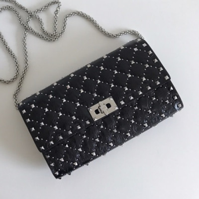 Valentino 2019 Rockstud Chain Shoulder Bag,23.5CM - 발렌티노 2019 락스터드 여성용 체인 숄더백 ,0137 - VTB0339,23.5CM,블랙