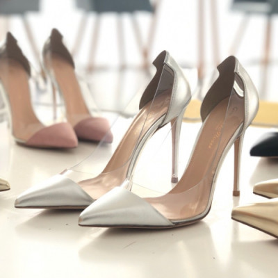 [베이직템]Gianvito rossi 2019 Womens Suede High-heel Pumps - 지안비토 로시 여성 스웨이드 하이힐 펌프스 Gia0019x.Size(220 - 250).실버