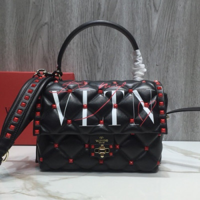 Valentino 2019 Leather Be My VLTN Tote Shoudler Bag,23CM - 발렌티노 2019 레더 비 마이 VLTN 토트 숄더백,0055-VTB0431,23CM,블랙