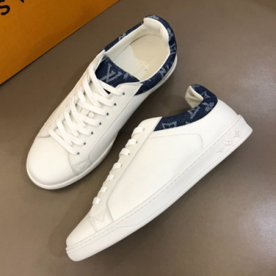 Louis Vuitton 2019 Mens Business Initial Logo Lambskin Sneakers  - 루이비통 남성 비지니스 이니셜 로고 램스킨 스니커즈 Lou01008x.Size(240 - 270).화이트