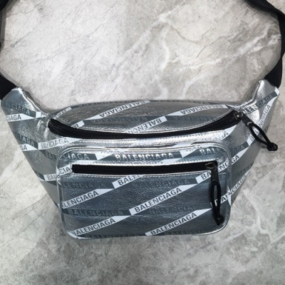 Balenciaga 2019 Leather Belt Bag,37CM - 발렌시아가 2019 남여공용 레더 벨트백,BGB0032,37CM,실버