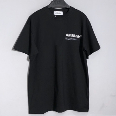 Ambush 2019  Mens Logo Cotton Short Sleeved Tshirt - 앰부시 남성 로고 코튼 반팔티 Amb004x.Size(s - xl).블랙