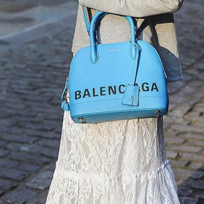 Balenciaga 2019 Ville Top Handle Shoulder Bag,18/26CM - 발렌시아가 2019 빌 탑 핸들 숄더백,BGB0073,18/26CM,스카이블루