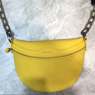 Balenciaga 2019 Leather  Belt Bag ,27CM - 발렌시아가 2019 남여공용 레더 벨트백,BGB0099,27CM,옐로우