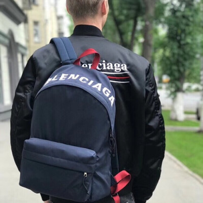 Balenciaga 2019 Nylon Back Pack,36CM - 발렌시아가 2019 남여공용 나일론 백팩,BGB0117,36CM,네이비