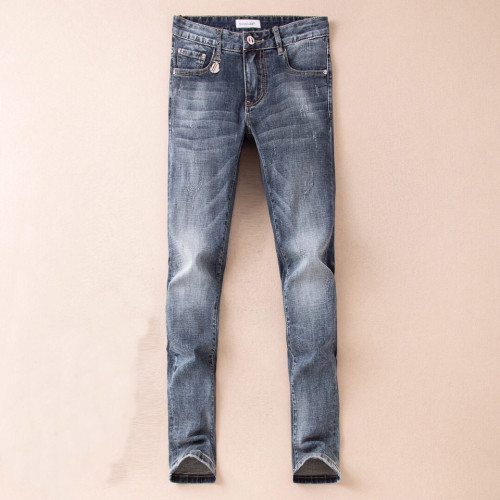 Moncler 2019 Mens Metal Logo Slim Fit Denim Pants - 몽클레어 남성 메탈 로고 슬림핏 데님 팬츠 Moc0483x.Size(28 - 38).블루