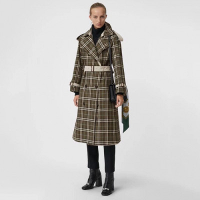 Burberry 2019 Ladies Reversible Cotton Trench Coat - 버버리 여성 양면 코튼 트렌치 코트 Bur0720x.Size(s -2xl).올리브