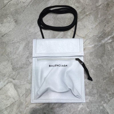 Balenciaga 2019 Leather Shoulder Cross Bag,19CM - 발렌시아가 2019 남여공용 레더 숄더 크로스백,BGB0162,19CM,화이트