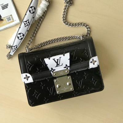 Louis Vuitton 2019 Wynwood Monogram Vernis Shoulder Bag,21cm - 루이비통 2019 윈우드 모노그램 베르니 숄더백 M90445,LOUB1125 ,21cm,블랙