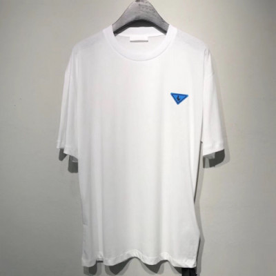 [추가할인]Prada 2019 Mens Logo Cotton Short Sleeved T-shirt - 프라다 남성 로고 코튼 반팔티 Pra0570x.Size(s - xl).2컬러(블루/레드)