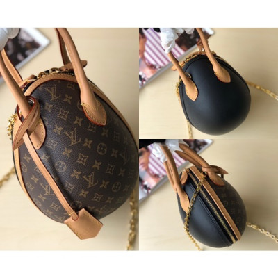 [유니크&트랜디한 잇템]Louis Viutton 2019 Monogram Egg Chain Tote Shouder Bag ,20cm - 루이비통 2019 모노그램 에그 체인 토트 숄더백 M44587,LOUB1173,20cm,브라운+블랙