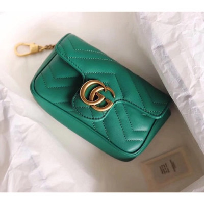 Gucci GG Marmont Matlase Super Mini Women Shoulder Bag,17CM - 구찌 GG 마몬트 마틀라세 수퍼미니 여성용 숄더백 476433,GUB0528,17CM,그린