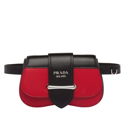 [Hot 잇템]Prada 2019 Sidonie Leather Belt Bag,20cm - 프라다 2019 시도니 여성용 레더 벨트백 ,1BL021-1,20cm,레드