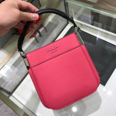 Prada 2019 Margit Leather Tote Bag,20cm - 프라다 2019 마르기트 레더 여성용 토트백 ,1BC082-6,20cm,핑크