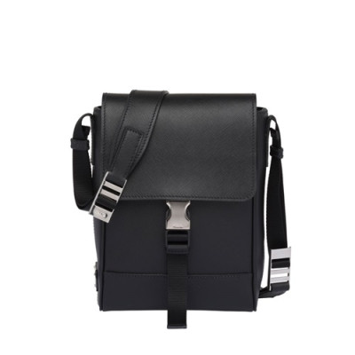 Prada 2019 Saffiano Shoulder Cross Bag,21CM - 프라다 2019 사피아노 남성용 숄더 크로스백,2VD019-1,21cm,블랙