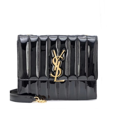 Saint Laurent 2019 Vicky Chain Wallet Shoulder Bag,20.5cm - 입생로랑 2019 비키 체인 월릿 숄더백 554125 , SLB0316,20.5cm,블랙