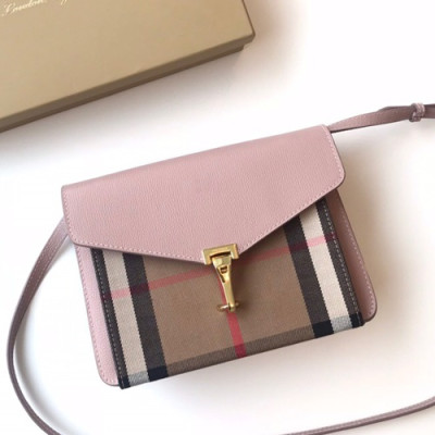 Burberry 2019 Leather House Check Cross Bag, 25cm - 버버리 2019 레더 하우스 체크 크로스백,BURB0097,25cm,핑크