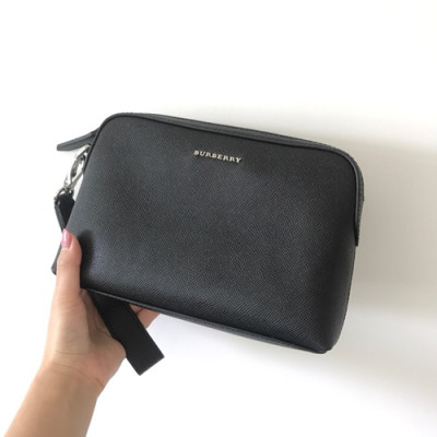 Burberry 2019 Leather Clutch Bag, 25cm - 버버리 2019 레더 남성용 클러치백 ,BURB0113,25cm,블랙