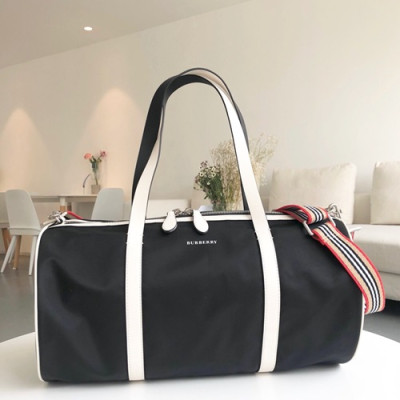 Burberry 2019 Canvas Tote Shoulder Bag, 46cm - 버버리 2019 캔버스 남여공용 토트 숄더 여행가방,BURB0151 ,46cm,블랙