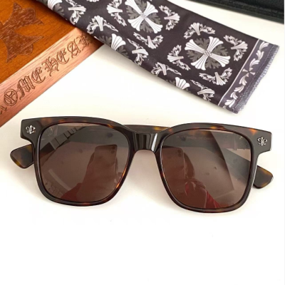 Chrome hearts 2025 Mens Cruz Metal Logo Trendy Frame Eyewear - 크롬하츠 남성 크루즈 메탈 로고 프레임 아이웨어 Chr0025x.Size