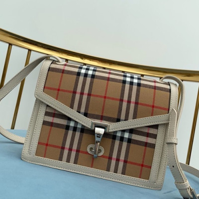 Burberry 2019 Vintage Check Cross Bag, 24cm - 버버리 2019 빈티지 체크 크로스백 ,BURB0180,24cm,화이트