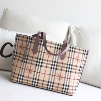 Burberry 2019 Reversible Tote Shoulder Shopper Bag, 45cm - 버버리 2019 리버서블 토트 숄더 쇼퍼백,BURB00219,45cm,연핑크