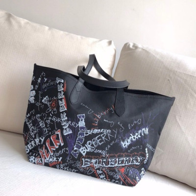 Burberry 2019 Reversible Tote Shoulder Shopper Bag, 54cm - 버버리 2019 리버서블 토트 숄더 쇼퍼백,BURB00226,54cm,블랙