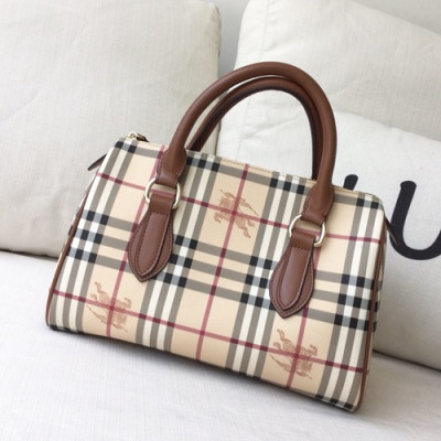 Burberry 2019 Check Tote Bag, 30cm - 버버리 2019 여성용 체크 토트백,BURB00260,30cm,브라운