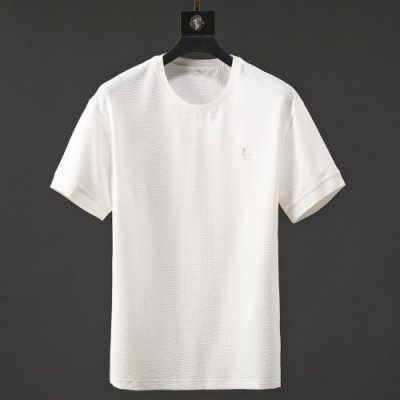 Ermenegildo Zegna  2019 Mens Business Logo Short Sleeved T-shirt - 에르메네질도 제냐 남성 비지니스 로고 반팔티 Zeg0089x.Size(m - 3xl).화이트