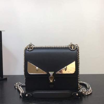 Fendi 2019 Bag Bugs Mini Chain Shoulder Bag ,19CM - 펜디 2019 백버그 미니 체인 숄더백 FENB0133,19CM,블랙