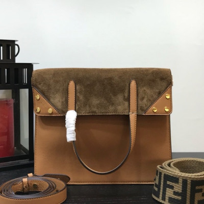 Fendi 2019 Leather Tote Bag ,25/30CM - 펜디 2019 레더 여성용 토트백  FENB0159,25/30CM,브라운