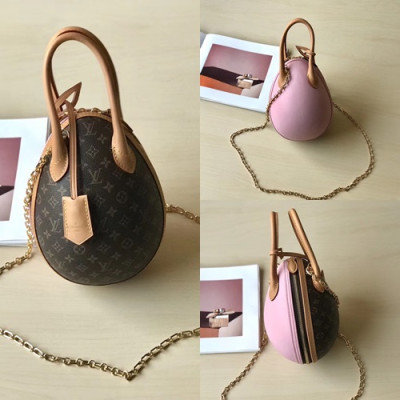 Louis Viutton 2019 Monogram Egg Chain Tote Shouder Bag ,20cm - 루이비통 2019 모노그램 에그 체인 토트 숄더백 M44587,LOUB1191,20cm,브라운+핑크