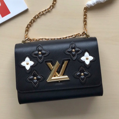 Louis Vuitton 2019 Epi Leather Twist Chain Shouder Bag,23cm - 루이비통 2019 에삐 레더 트위스트 체인 숄더백 ,M53762,LOUB1244,23cm,블랙