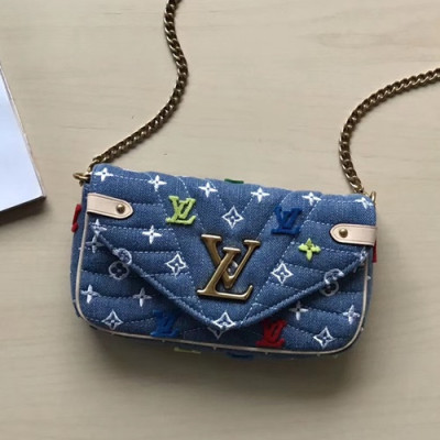 Louis Viutton 2019 Denim New Wave Chain Shouder Cross Bag ,18cm - 루이비통 2019 데님 뉴웨이브 체인 숄더 크로스백 M67531,LOUB1245 ,18cm,블루