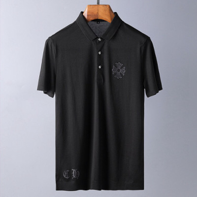 Chrome Hearts 2019 Mens Cruz Logo Short Sleeved Tshirt - 크롬하츠 남성 크루즈 로고 코튼 반팔티 Chr0028x.Size(m - 3xl).블랙