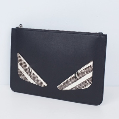 Fendi 2019 Leather Clutch Bag ,29.5CM - 펜디 2019 레더 남여공용 클러치백 FENB0249,29.5CM,블랙