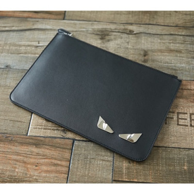 Fendi 2019 Leather Clutch Bag ,29.5CM - 펜디 2019 레더 남여공용 클러치백 FENB0257,29.5CM,블랙