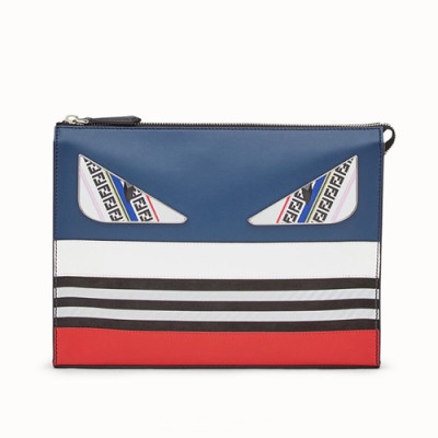 Fendi 2019 Leather Clutch Bag ,25CM - 펜디 2019 레더 남여공용 클러치백 FENB0260,25CM,블루