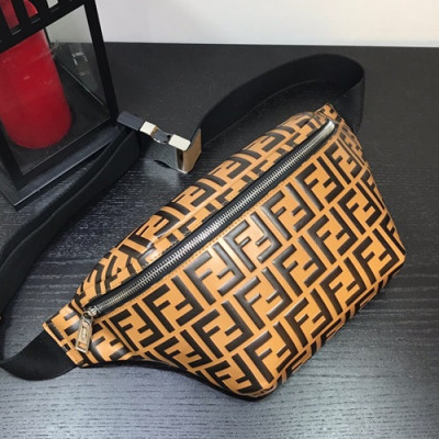 Fendi 2019 Leather Hip Sack,35cm - 펜디 2019 레더 남여공용 힙색  FENB0276,35cm,브라운