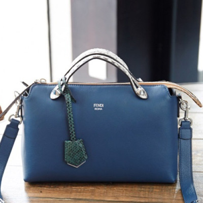 Fendi 2019 Boston Tote Shoulder Bag,28CM - 펜디 2019 여성용 보스턴 토트 숄더백 FENB0337,28CM,블루