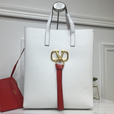 Valentino 2019 V-ring Tote Shopper Bag,34CM - 발렌티노 2019 브이링 여성용 토트 쇼퍼백 ,VTB0508,34CM,화이트