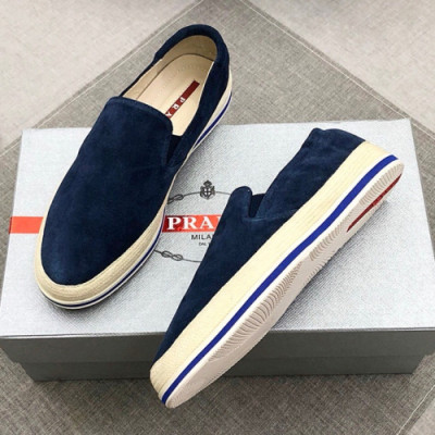 Prada 2019 Mens Casual Suede Slip-on - 프라다 남성 캐쥬얼 스웨이드 슬립온 Pra0596x.Size(240 - 275).네이비