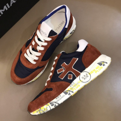 Premiata 2019 Mens Initial Logo Cajual Suede Sneakers  - 프리미아타 남성 이니셜 로고 캐쥬얼 스웨이드 스니커즈 Prem001x.Size(240 - 275).브라운