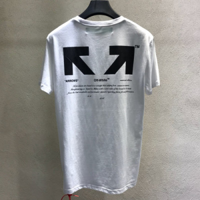 Off-white 2019 Mm/Wm Printing Logo Crew - neck Cotton Short Sleeved Tshirt - 오프화이트 남자 프린팅 로고 크루넥 코튼 반팔티 Off0079x.Size(xxs - m).화이트