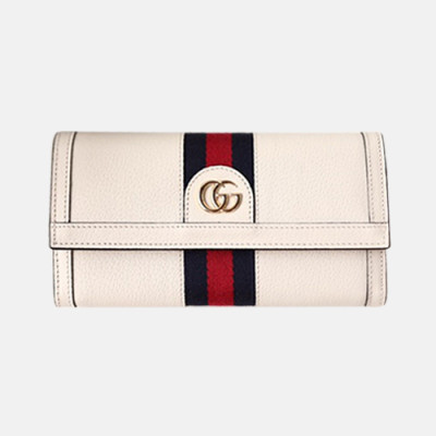 Gucci 2019 Ophidia Flap Wallet  523153 - 구찌 오피디아 플랩 장지갑  GUW0014.Size(19cm).화이트