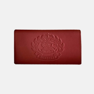 Burberry 2019 Leather Wallet - 버버리 남여공용 레더 장지갑 BURW0029.Size(19CM).레드